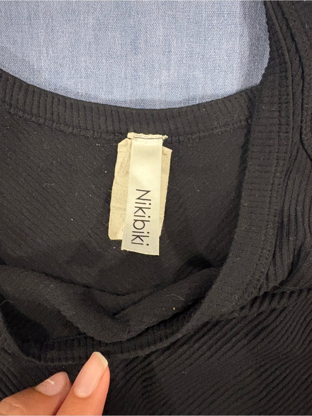 Nikibiki Black Ribbed Cropped Tank - Picture 5 of 5